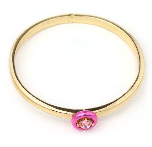 Chromatic Color Update 2.0 Round Stone Hinged Bangle