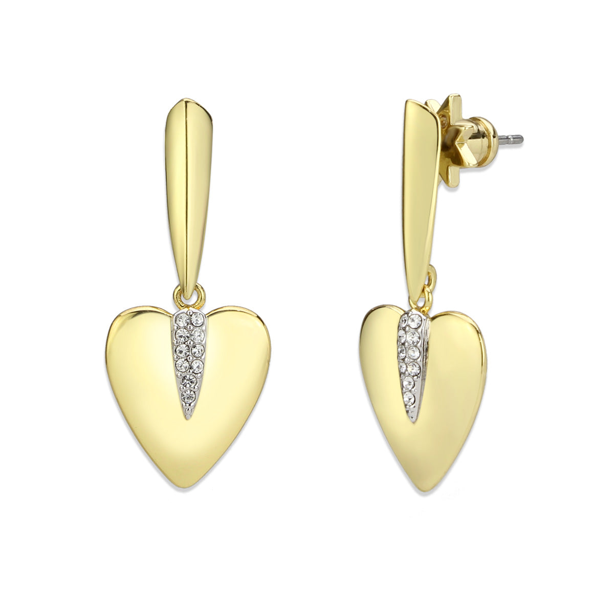 Refined Punk Heart Drop Earring