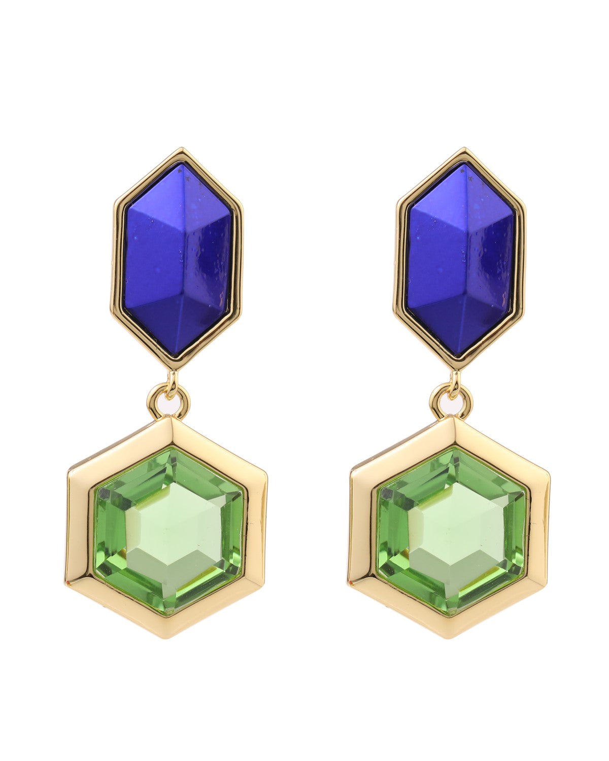 Good Angles Drop Double Stone Earrings