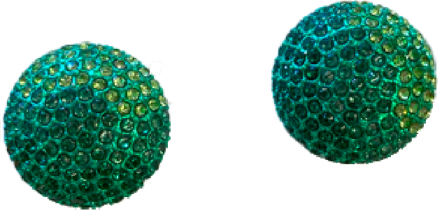 Color Wheel Ombre Round Pave Stud